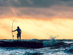 Fisherman (me) in southern Australia, summer 2019.