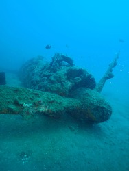 Scuba Diving world war 2 plane wreck in rabaul / Kokopo A6M2 Model Mitsubishi A6M Zero