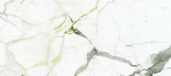 Calacatta majestic marble white tone and contains a mixture of green-gold and grey veins that vary in size, white statuario used for kitchen, wall panel, countertop and bookmatched backsplash.