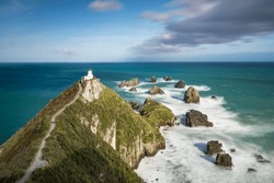 Lighthouse at Nugget Point, Catlins, Otago, Southland, New Zealand