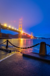 Blue hour from Fort Point in San Francisco