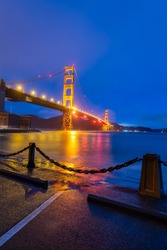 Blue hour from Fort Point in San Francisco