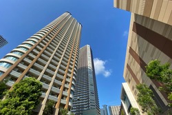High-rise apartment building in Musashikosugi, Japan