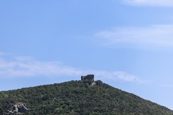 The Volterraio Castle, formerly called Monte Veltraio, has a hexagonal plan, it was built on the spot where a pre-existing structure of the Etruscan era was found. Island of Elba, Italy