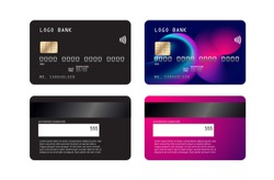 Luxury credit card template design. With inspiration from the abstract. Vector illustration. Credit debit card mockup
