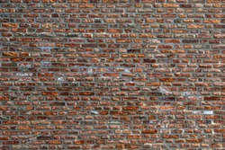 Brick wall background, Abstract geometric pattern, Old red brick texture, Outdoor building wall, Can be used as background for display or montage your products.