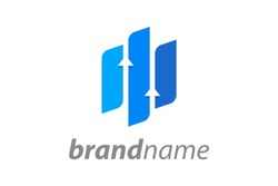 Simple illustration logo for financial company.