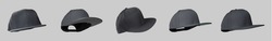 Black snapback cap flat visor fly concept