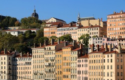The picturesque district on the hill of La Croix Rousse, on the banks of the Saône in Lyon.