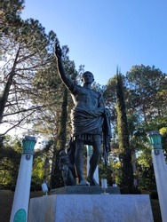 statue of Augustus Ceasar in Egypt Museum in Curitiba. Rosa Cruz Museum.