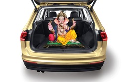 Lord Ganesha festival, Ganesh chaturthi, Ganesha status in car boot.