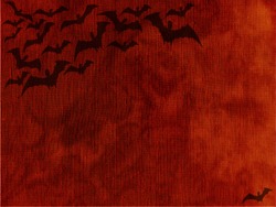 halloween bats black orange sky background