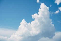 Cumulonimbus clouds under blue sky