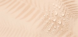 banner drops on a pastel beige background with place for text