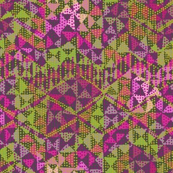 Seamless geometric pattern with triangles overlap on chevron zigzag texture. Kaleidoscope style. Optic psychedelic repeat minimal swatch. Multicolor triangular texture. Combined minimal mosaic prints.