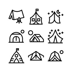 tent icon or logo isolated sign symbol vector illustration - Collection of high quality black style vector icons
