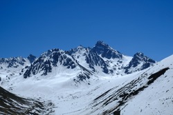 kackar mountains in the black sea region of turkey. Snowy mountain landscape