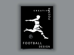 football player. Creative sports concept. Vector eps graphic for brochures,