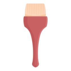 Wax therapy brush care icon cartoon vector. Aroma candle. Lamp fire