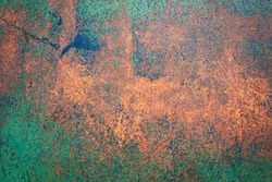 Rusty metal plate background texture. Steel plate with rust covered almost full sheet. The iron or metal are left for a long time and often rust. Iron surface rust. Vintage metal sheet background.