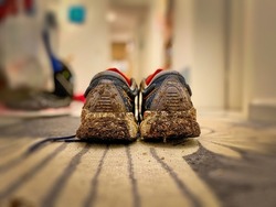 Muddy Running Shoes home after successful Sport session
