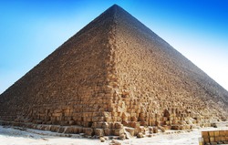 The great pyramid of Cheops in Cairo, Egypt
