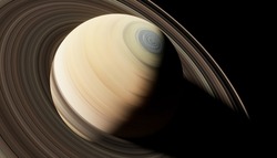 The spectacular rings of the Planet Saturn. Elements of this image were furnished by NASA.