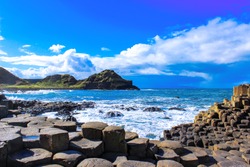 The Giant's Causeway is an area of about 40,000 interlocking basalt columns, the result of an ancient volcanic fissure eruption. It is located in County Antrim on the north coast of Northern Ireland.