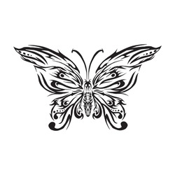 animal tribal tattoo butterfly cool design