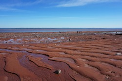 Ocean floor as seen at low tide in the Bay of Fundy Nova Scotia, Canada