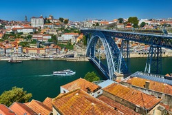 Porto, Portugal old town cityscape on the Douro River. Tourism. Travel