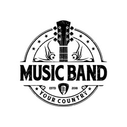 Music and band classic logo