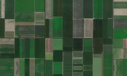 Farmlands (agriculture fielsd) and irrigation canals in Netherlands aerial wiev
