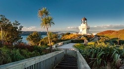 Manukau Heads Lighthouse, Auckland, New Zealand [closeup view]