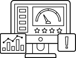 Poor Credit Rating Vector Icon Design, Money Management Symbol, Leverage or debt Sign, Capital markets and investments stock illustration, Problem in Performance Concept, 