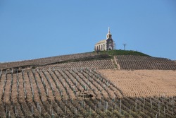 The chapel of the madona in Fleurie, Beaujolais
