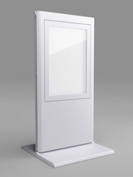 White Backlit 3D Display Stand Poster
