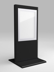 Black Backlit 3D Display Stand Poster Black
