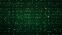 Technology Dark Green Background. Matrix or Hacking Concept