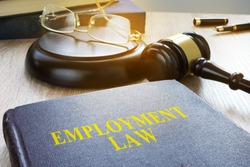 Employment law in a court. Labor code concept.