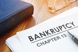 Chapter 13 bankruptcy petition and book.