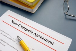 Non compete agreement NCA in the office.
