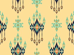 geometric ethnic vintage texture vector art design. textile fashion pattern line  ikat seamless pattern and batik fabric texture asian background wallpaper geometry indian. Ethnic abstract ikat art .