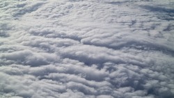 Dense clouds as seen from a plane