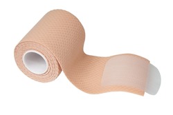 Bandage elastic tape medical wrap isolated on the white background