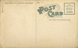 Unique Vintage Blank Postcard requiring a one cent stamp.