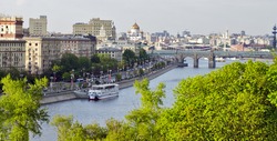 View of the Moscow River and the Christ the Savior Cathedral