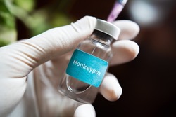 A vial of vaccine for Monkeypox virus