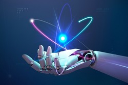 AI nuclear energy background, future innovation of disruptive technology