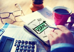 Viral Accounting Sharing Working at Home Writing Concept
